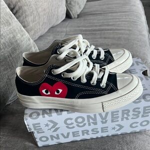 Comme des Garcons PLAY Black Sneakers